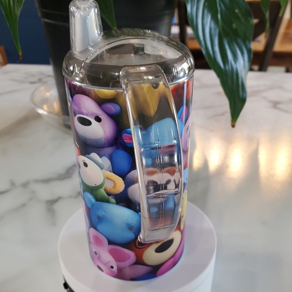 Squishy Animal's 12oz Sippy Cup with 2 lids - Picture 7 of 13